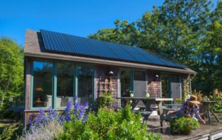 Evergreen residential solar array on a home.