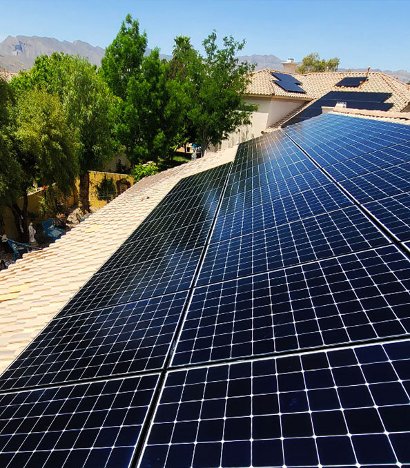 Evergreen solar installation on a home.