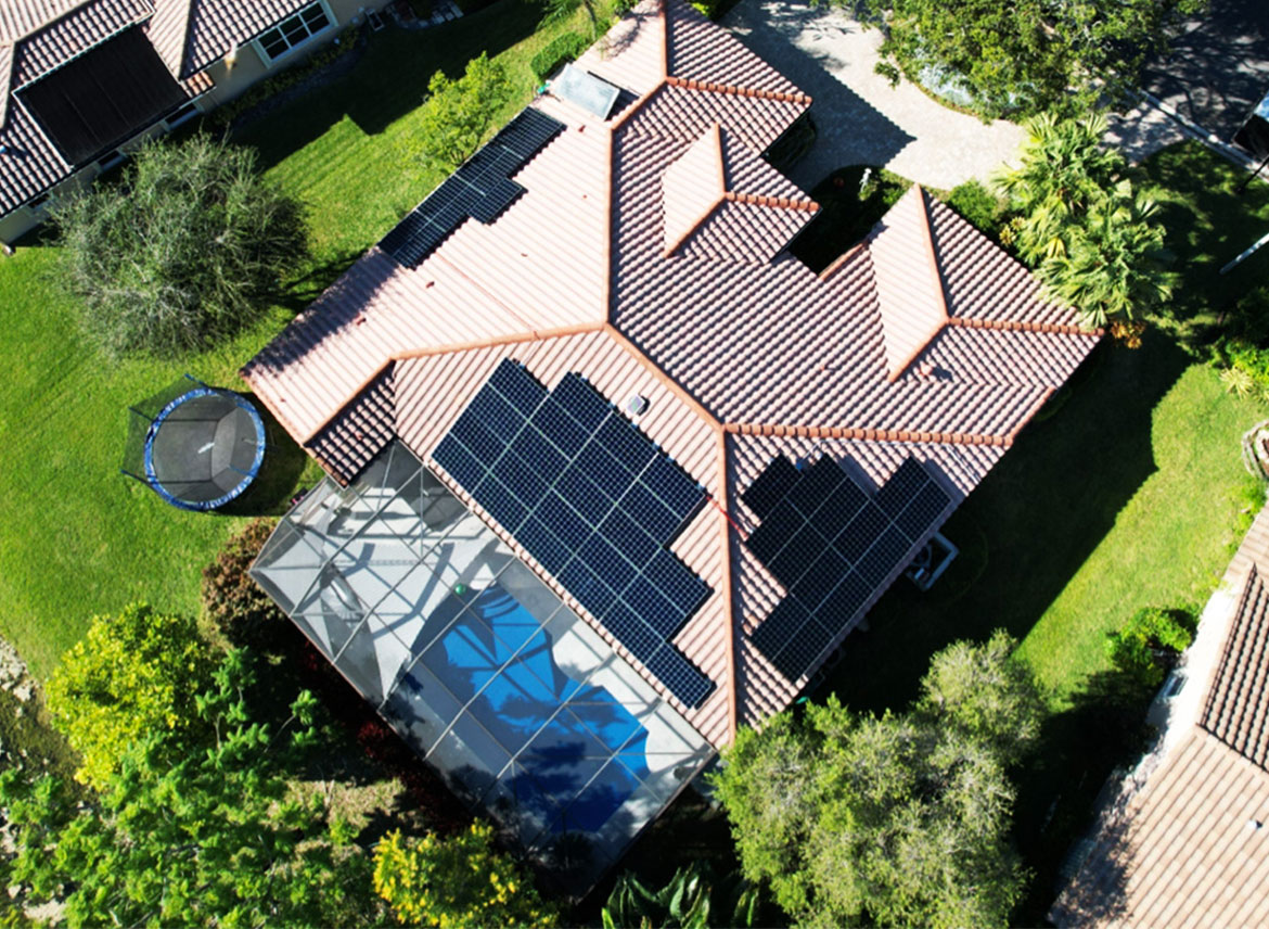 Residential solar installation on a home by Evergreen Solar Solutions.