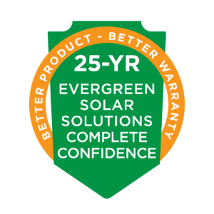 Evergreen Solar Solutions 25-Year Warranty Badge – Better Product, Better Confidence