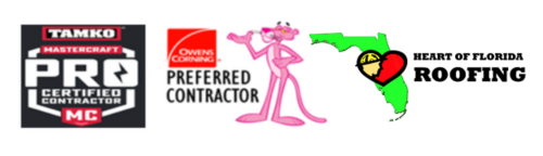 Tamko Pro Certified Contractor, Ownes Corning Preferred Contractor, Heart of Florida Roofing Logos
